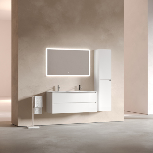 Тумба под раковину Sancos Libra LB120-2W 120х50 подвесная цвет белый - фото 3